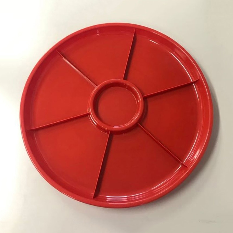 ニシキ オードブル容器 オードブル 48 赤 10枚/袋（ご注文単位3袋）【直送品】