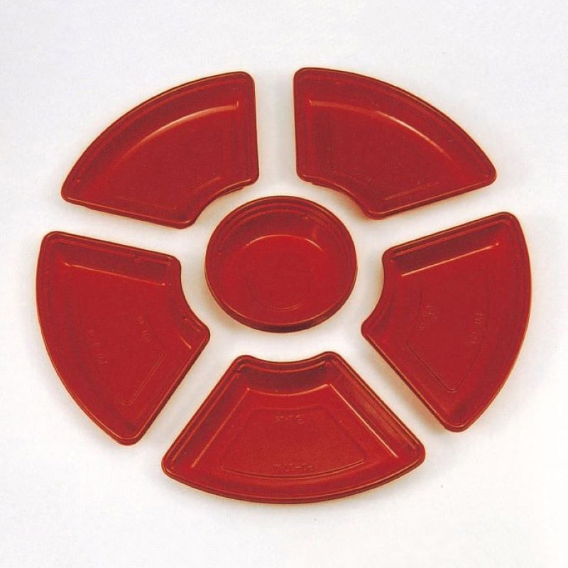 ニシキ オードブル容器 オードブル 仕切り PO42 赤 60枚/袋（ご注文単位1袋）【直送品】