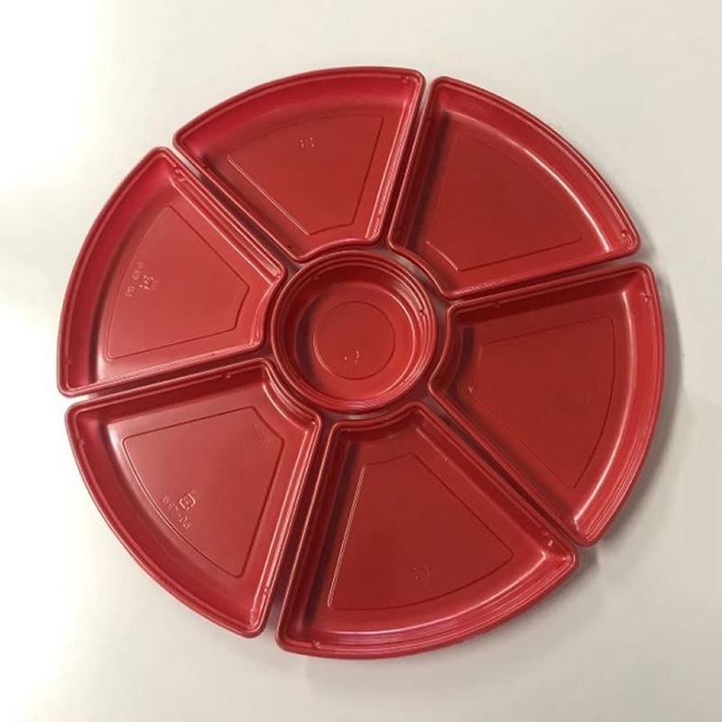 ニシキ オードブル容器 オードブル 仕切り PO48 赤 60枚/袋（ご注文単位1袋）【直送品】