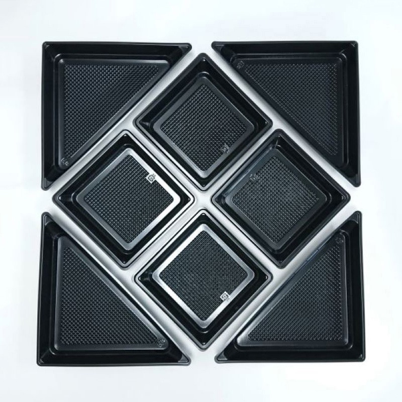 ニシキ 会席弁当容器 新ひぜん盛 中仕切B 40用 黒 20枚/袋(ご注文単位1袋)【直送品】