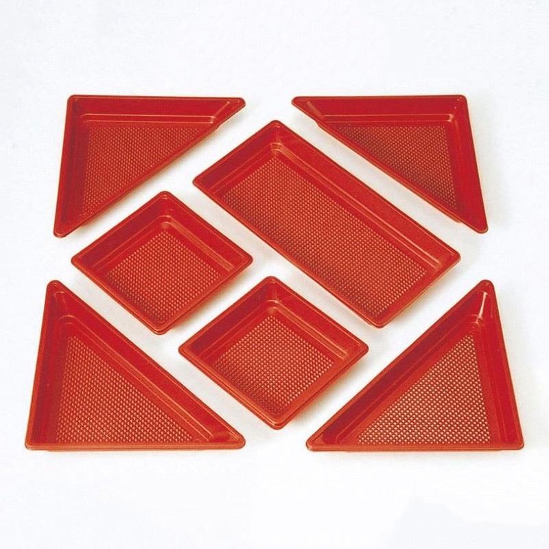 ニシキ 会席弁当容器 新ひぜん盛 中仕切C 40用 赤 20枚/袋(ご注文単位1袋)【直送品】