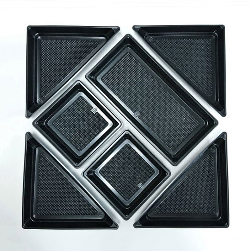 ニシキ 会席弁当容器 新ひぜん盛 中仕切C 40用 黒 20枚/袋(ご注文単位1袋)【直送品】