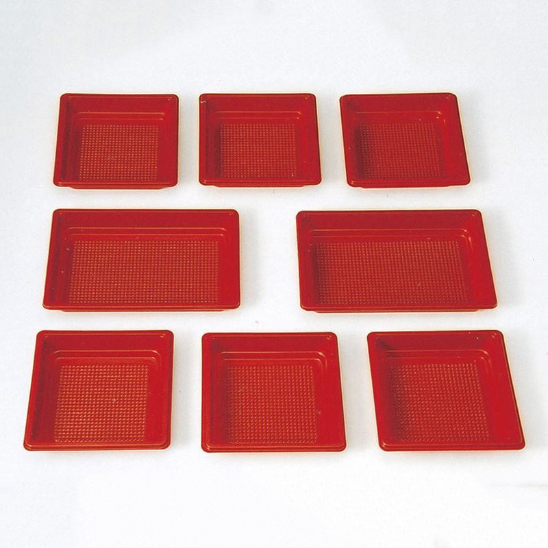 ニシキ 会席弁当容器 新ひぜん盛 中仕切E 40用 赤 20枚/袋(ご注文単位1袋)【直送品】