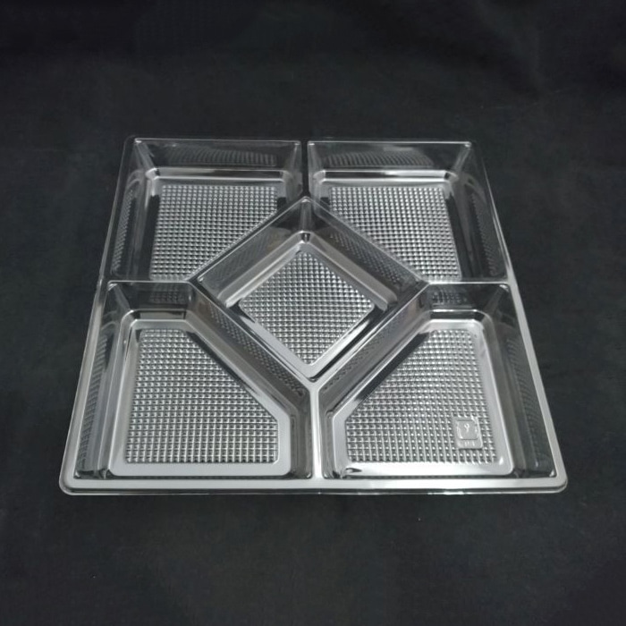 ニシキ 重箱容器 飛鳥 角型 中仕切 9寸 透明 20枚/袋（ご注文単位1袋）【直送品】