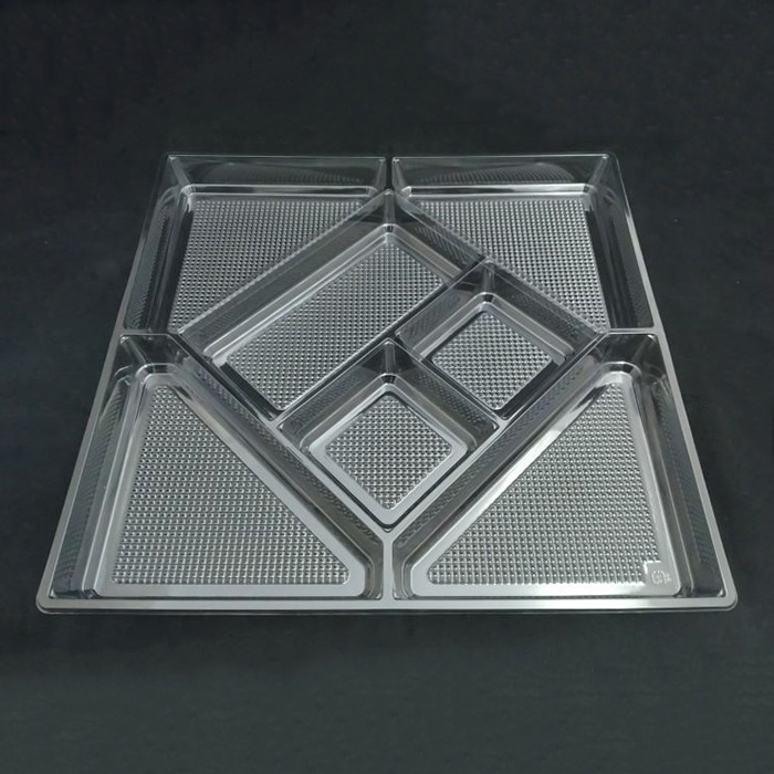 ニシキ 重箱容器 飛鳥 角型 中仕切 尺2 透明 20枚/袋(ご注文単位1袋)【直送品】