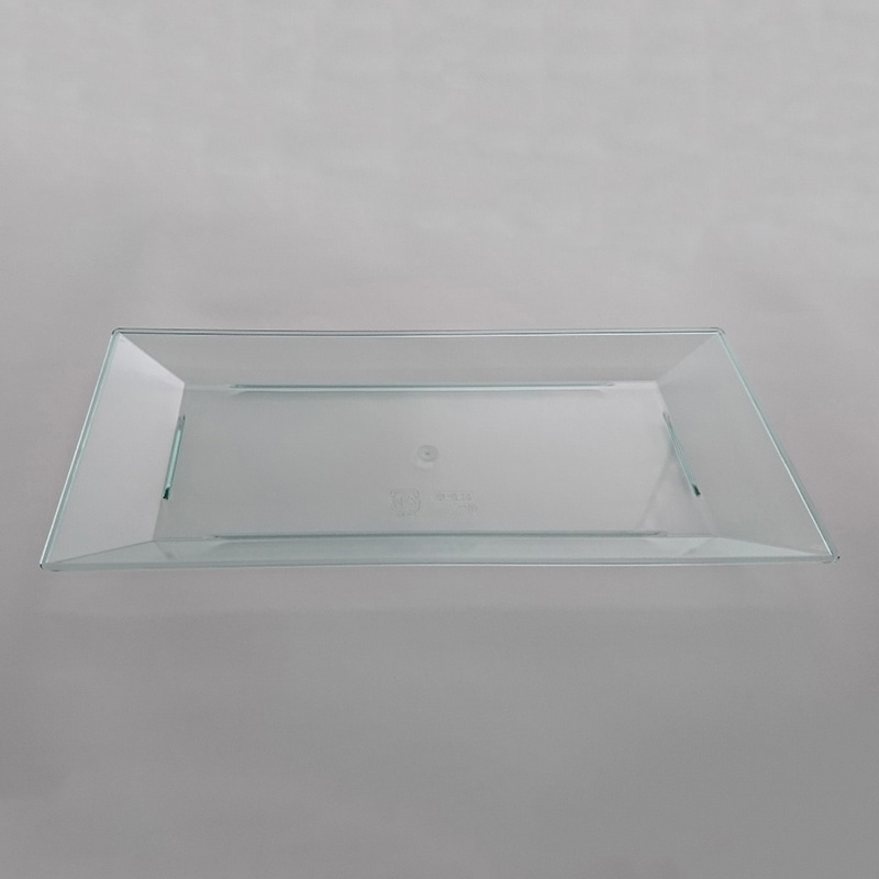 ニシキ プラスチック皿 角皿 L エメラルドグリーン 20枚/袋（ご注文単位16袋）【直送品】