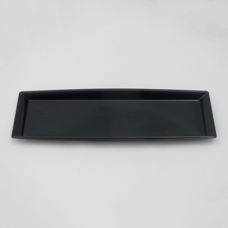 ニシキ プラスチック皿 光彩 L 黒 20枚/袋（ご注文単位15袋）【直送品】