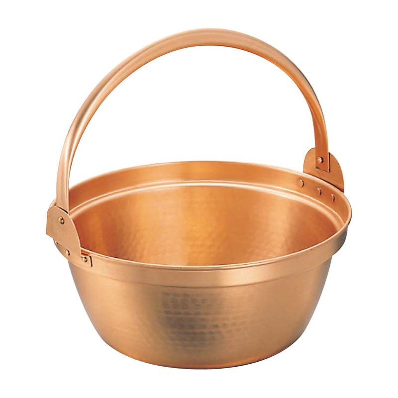 銅　山菜鍋　内側錫引き無し 27cm  1個（ご注文単位1個）【直送品】