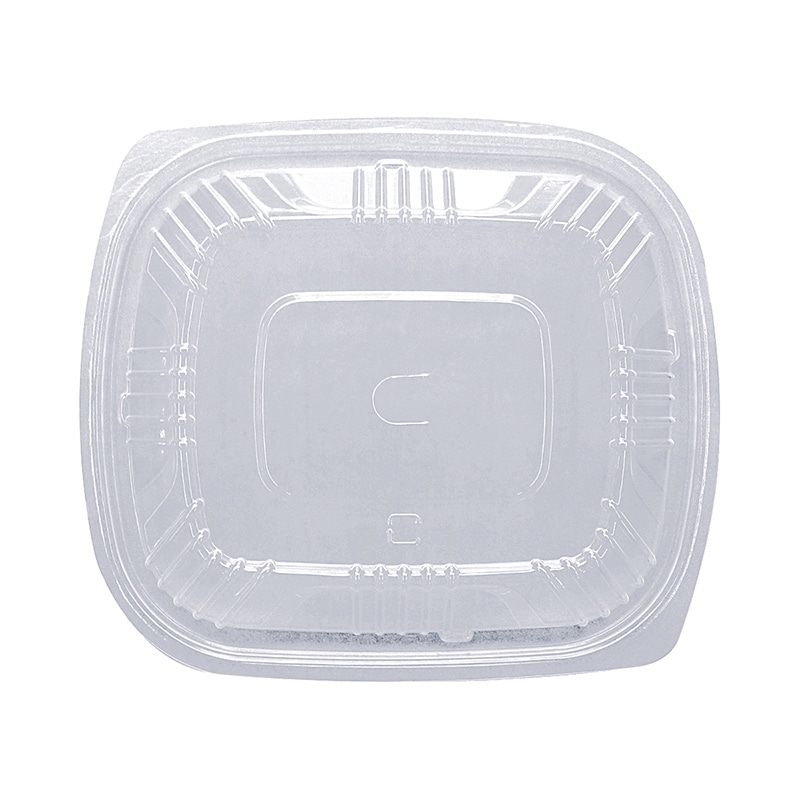 アヅミ産業丼容器 角丼 蓋 EW-D18-16 U字穴有 透明 50枚/1袋(ご注文単位12袋)【直送品】