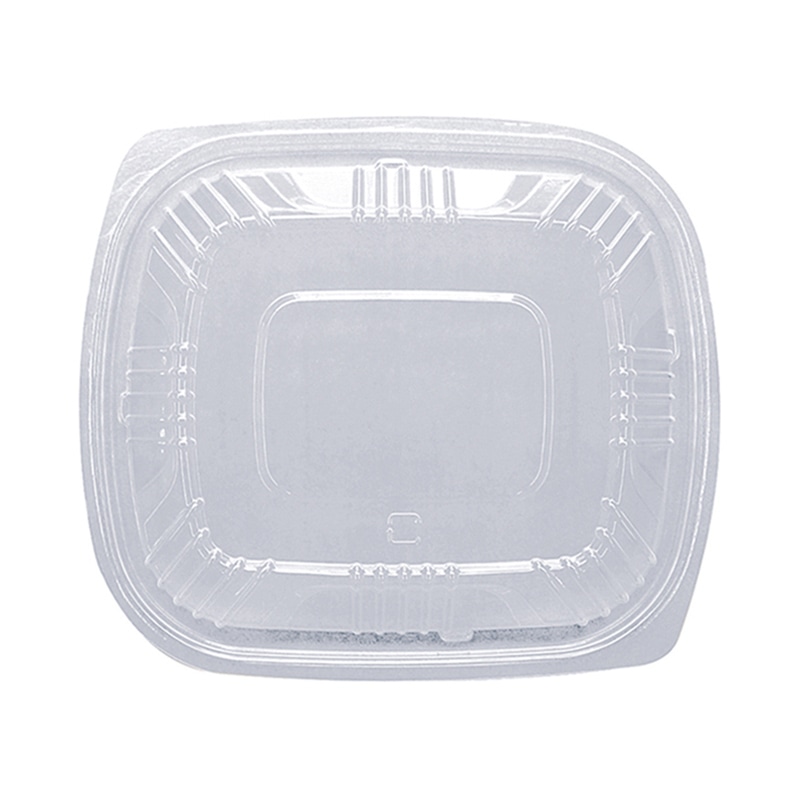 アヅミ産業丼容器 角丼 蓋 EW-D18-16 U字穴無 透明 50枚/1袋(ご注文単位12袋)【直送品】