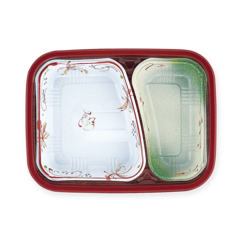 アヅミ産業 配食容器　本体 T-18-14-B 春日 50枚/袋（ご注文単位18袋）【直送品】