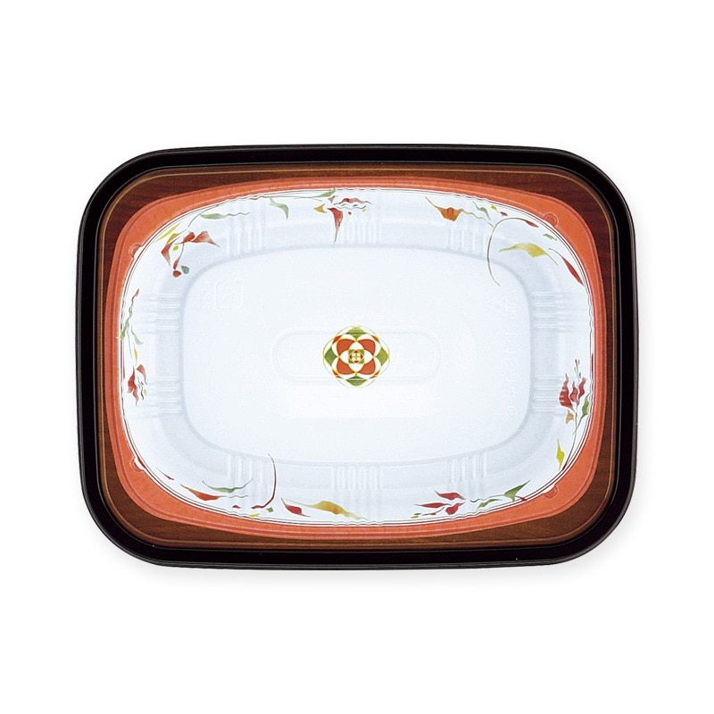 アヅミ産業 配食容器　本体 T-18-14-C 飛鳥 50枚/袋（ご注文単位18袋）【直送品】