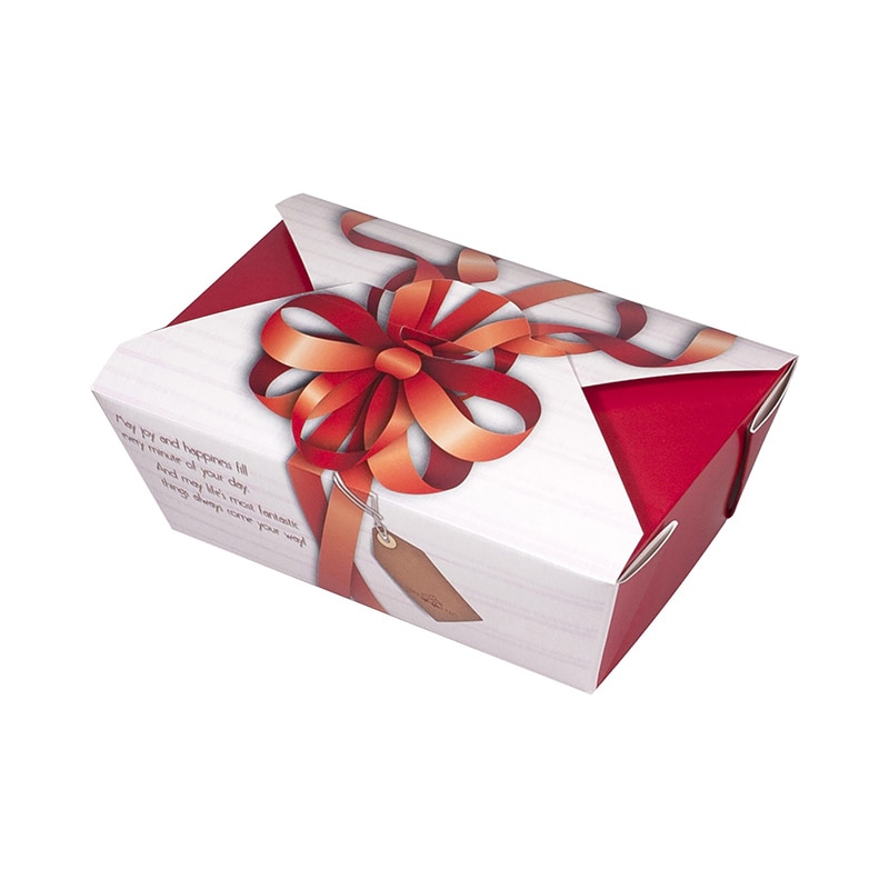 ペーパークラフト 食品容器　ハッピーギフトBOX  135055 25枚/袋（ご注文単位8袋）【直送品】