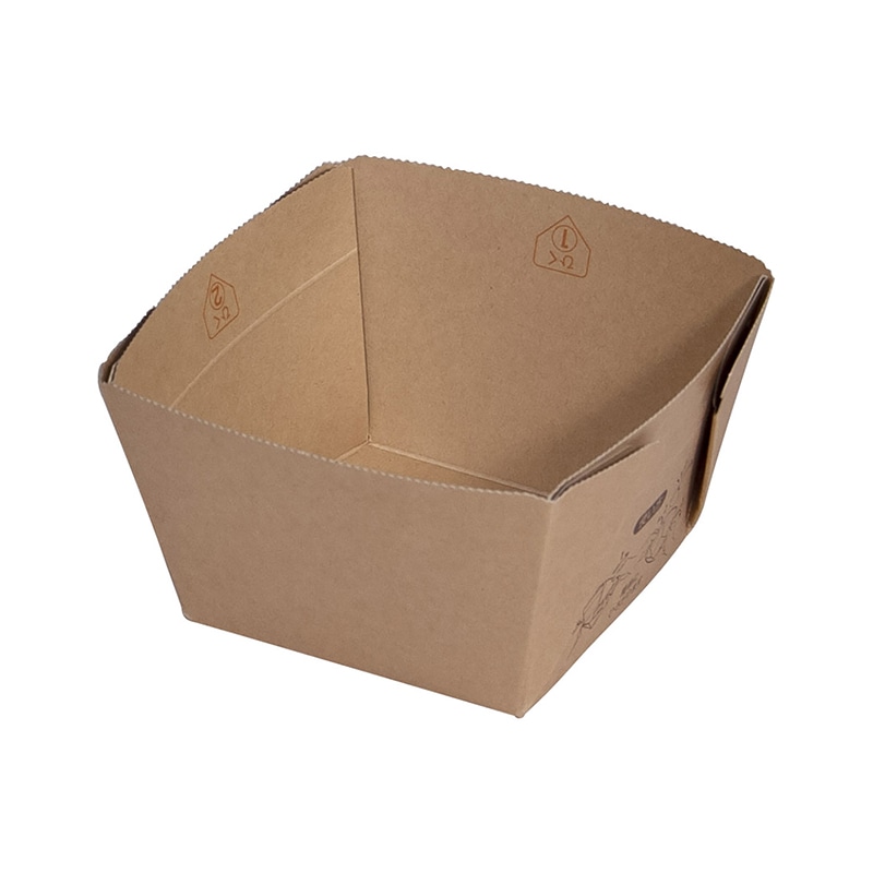 ペーパークラフト 食品容器　ボウル　BOX-70 クラフト 135725 50枚/袋（ご注文単位8袋）【直送品】