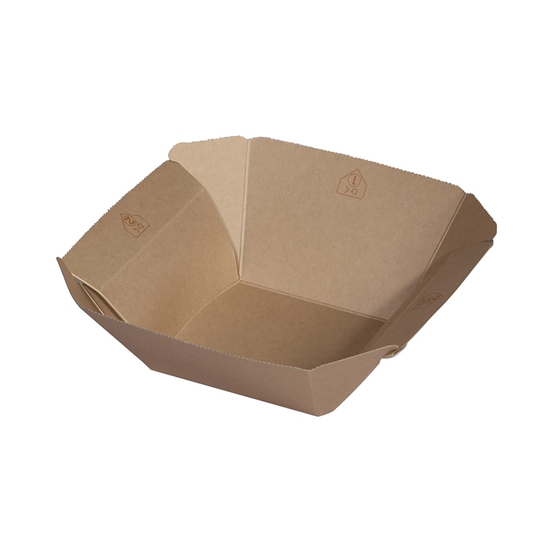 ペーパークラフト 食品容器 ボウル BOX-70 クラフト 135725 50枚/袋(ご注文単位8袋)【直送品】