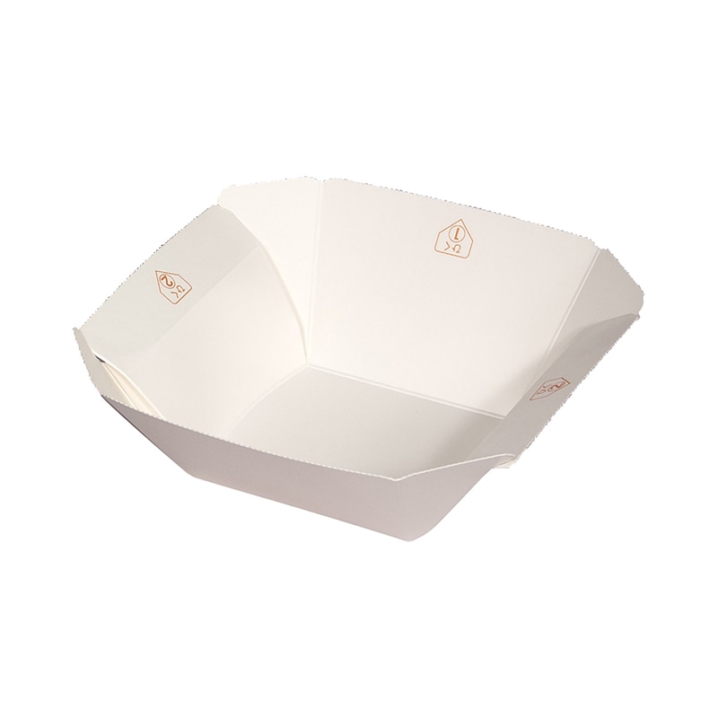 ペーパークラフト 食品容器 ボウル BOX-70 白 135726 50枚/袋(ご注文単位8袋)【直送品】