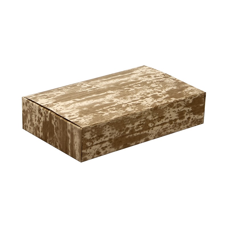 ペーパークラフト 食品箱 ファインBOX 竹皮柄 大 135280 50枚/袋(ご注文単位12袋)【直送品】