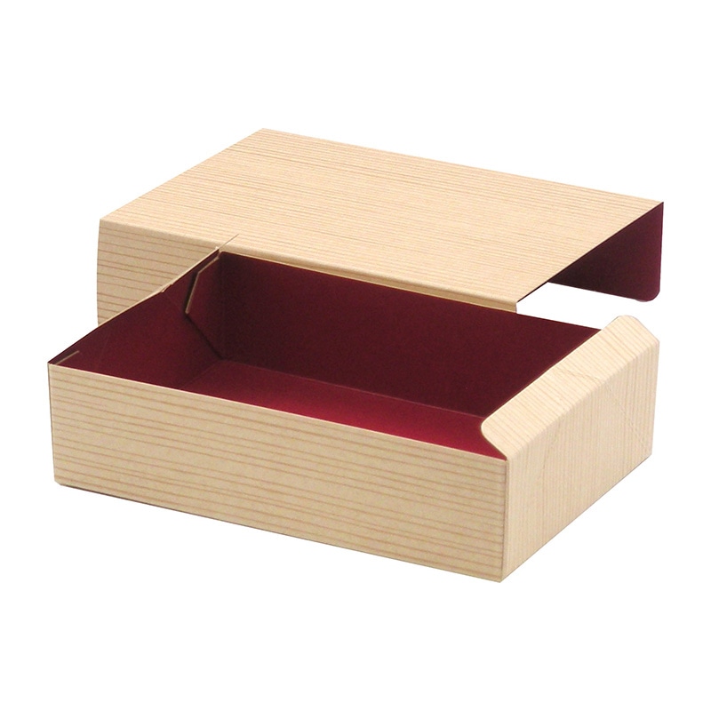 ペーパークラフト 食品箱 ファイン CBF-C10 柾目朱 135244 50枚/袋(ご注文単位10袋)【直送品】