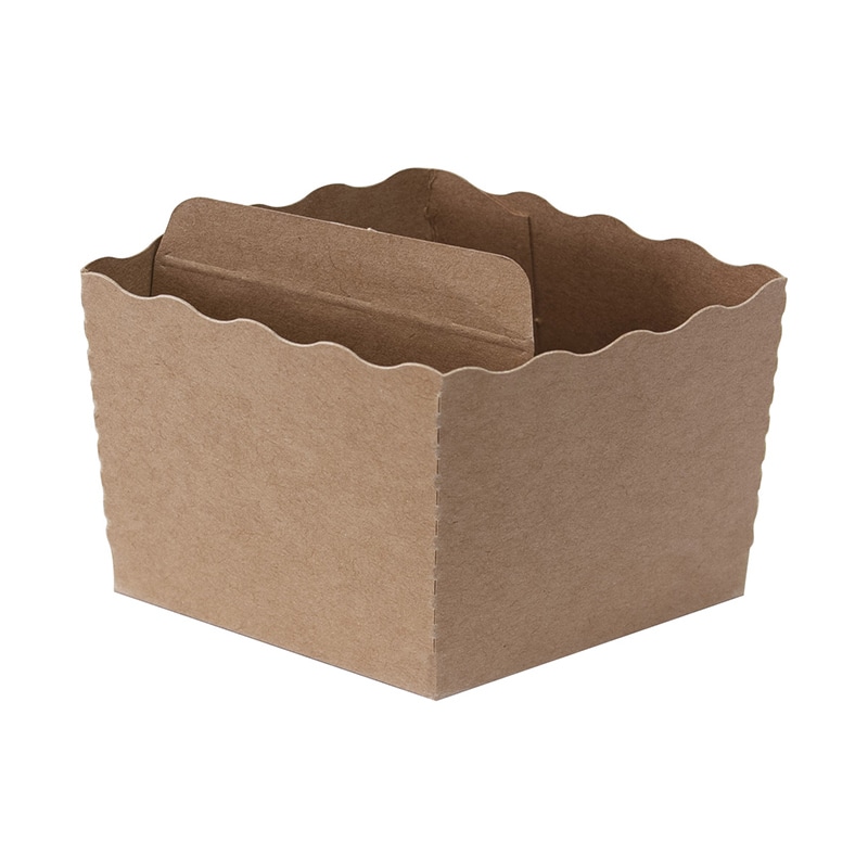 ペーパークラフト ベイキングトレー テーパーピッコラ K-55 無地 133002 100枚/袋(ご注文単位10袋)【直送品】