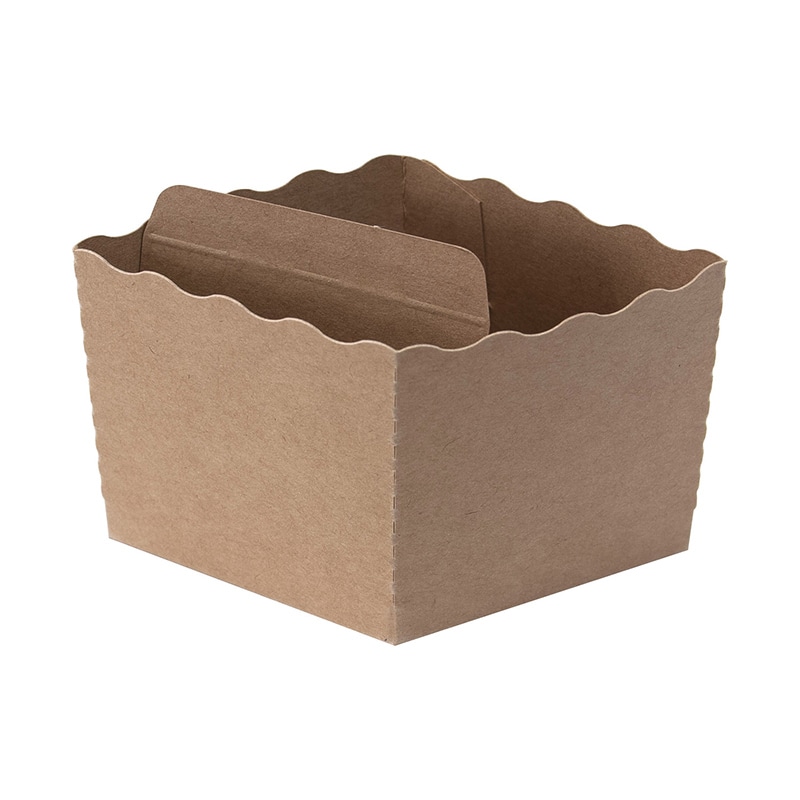 ペーパークラフト ベイキングトレー　テーパーピッコラ　K-60 無地 133003 100枚/袋（ご注文単位10袋）【直送品】