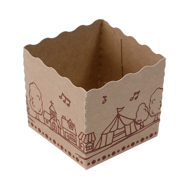 ペーパークラフト ベイキングトレー　テーパーピッコラ　K-50 町並 133011 100枚/袋（ご注文単位10袋）【直送品】