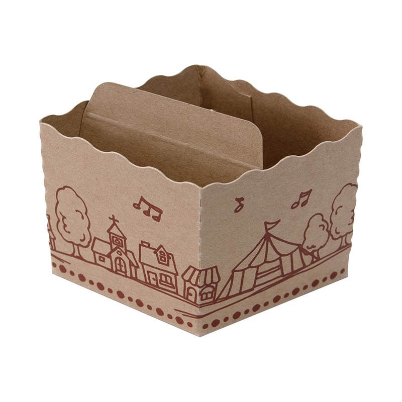 ペーパークラフト ベイキングトレー テーパーピッコラ K-50 町並 133011 100枚/袋(ご注文単位10袋)【直送品】