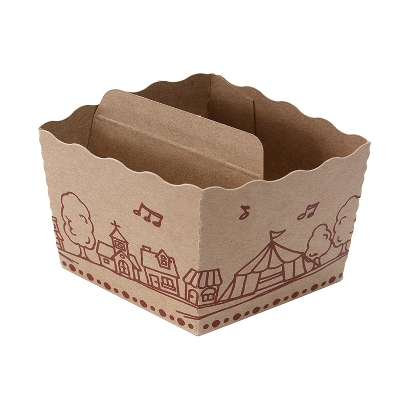 ペーパークラフト ベイキングトレー テーパーピッコラ K-55 町並 133012 100枚/袋(ご注文単位10袋)【直送品】