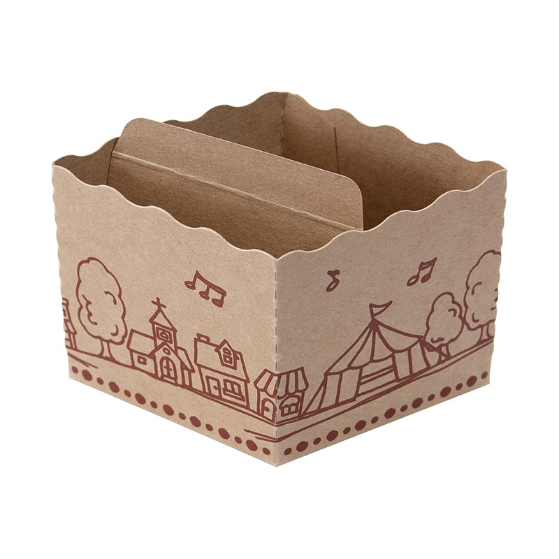 ペーパークラフト ベイキングトレー テーパーピッコラ K-60 町並 133013 100枚/袋(ご注文単位10袋)【直送品】