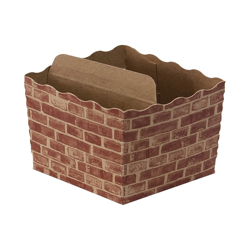 ペーパークラフト ベイキングトレー　テーパーピッコラ　K-50 レンガ 133021 100枚/袋（ご注文単位10袋）【直送品】