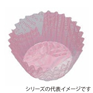 ナニワ紙工 ルセット柄カップケース 5F ピンク 500枚/袋(ご注文単位10袋)【直送品】