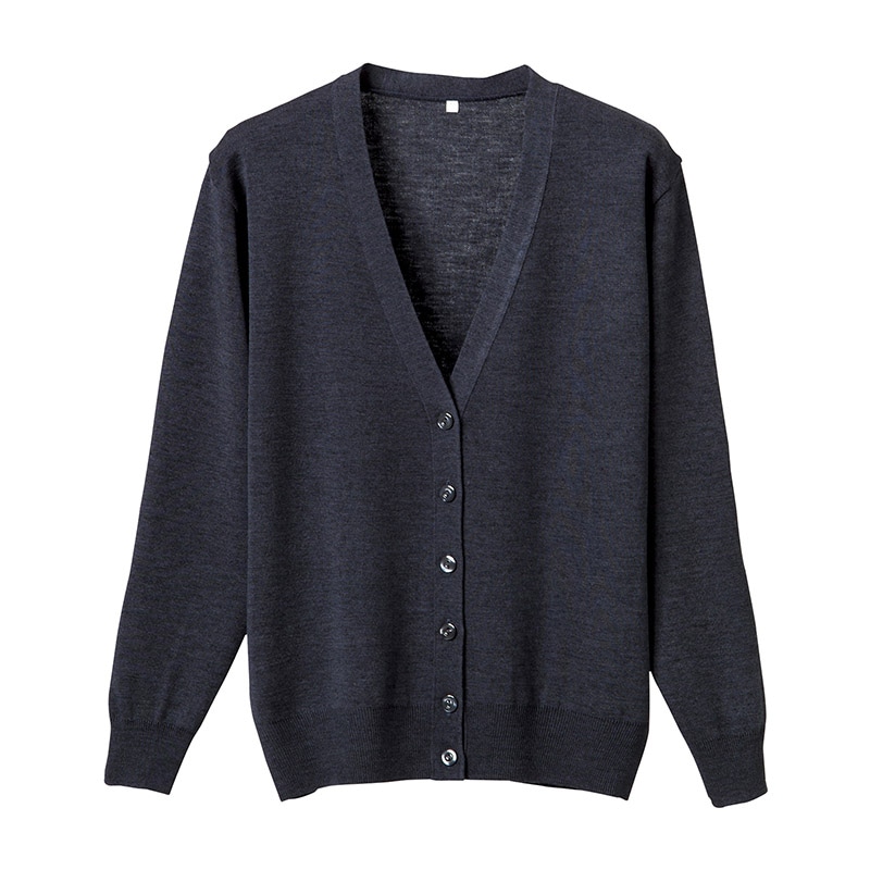 抗ピル長袖カーディガン　D-1001　3L グレー  1個（ご注文単位1個）【直送品】