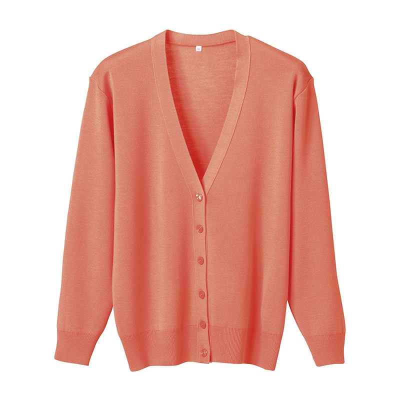 抗ピル長袖カーディガン D-1001 3L オレンジ 1個(ご注文単位1個)【直送品】