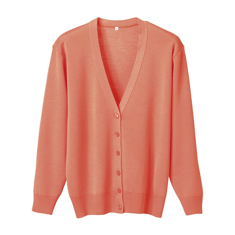 抗ピル長袖カーディガン D-1001 4L オレンジ 1個(ご注文単位1個)【直送品】