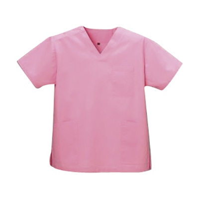 スクラブ　男女兼用　DS-2001 SS　フレンチピンク  1個（ご注文単位1個）【直送品】