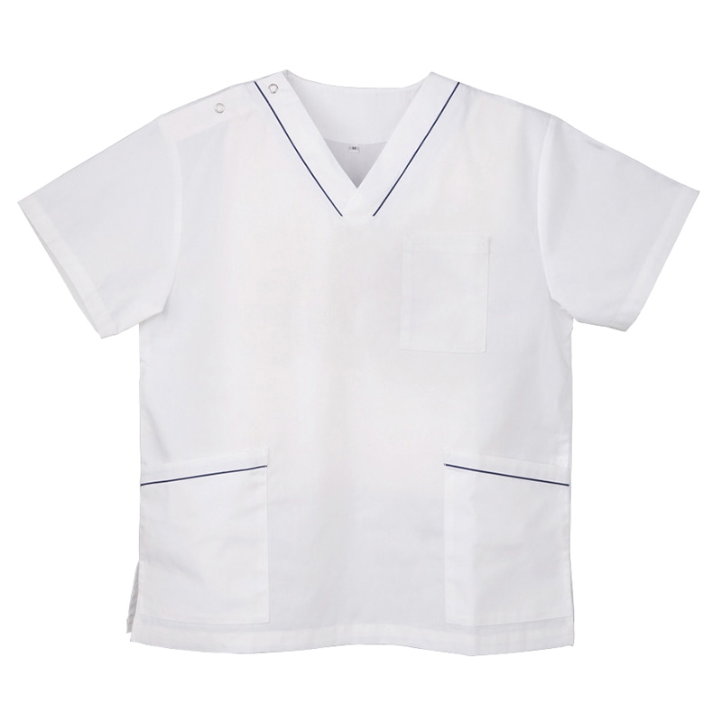 スクラブ　男女兼用　DS-2001 SS　マリンホワイト  1個（ご注文単位1個）【直送品】