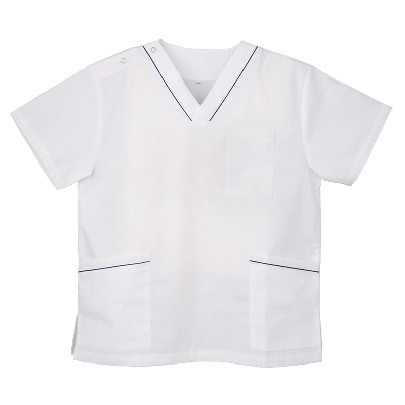 スクラブ　男女兼用　DS-2001 M　マリンホワイト  1個（ご注文単位1個）【直送品】