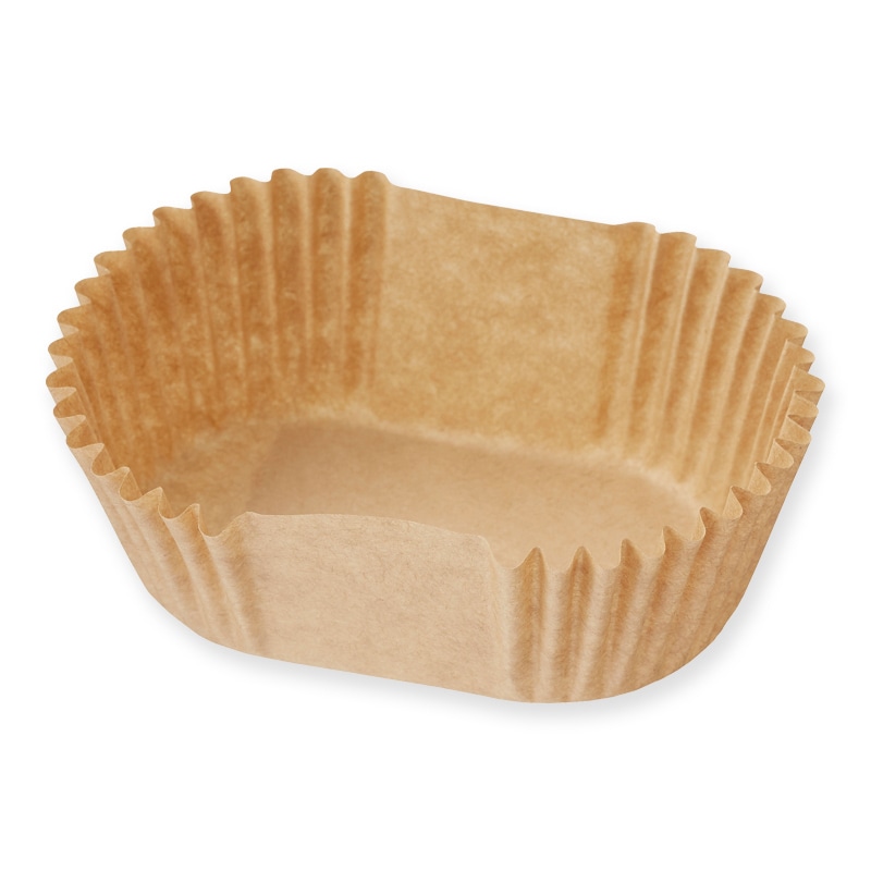 シンメイ おかずカップ 両面シリコンクラフトケース 小判型 (80-50)×35 クラフト 200枚/束