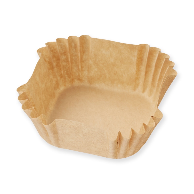 シンメイ おかずカップ 両面シリコンクラフトケース 角型 (60-60)×30 クラフト 200枚/束