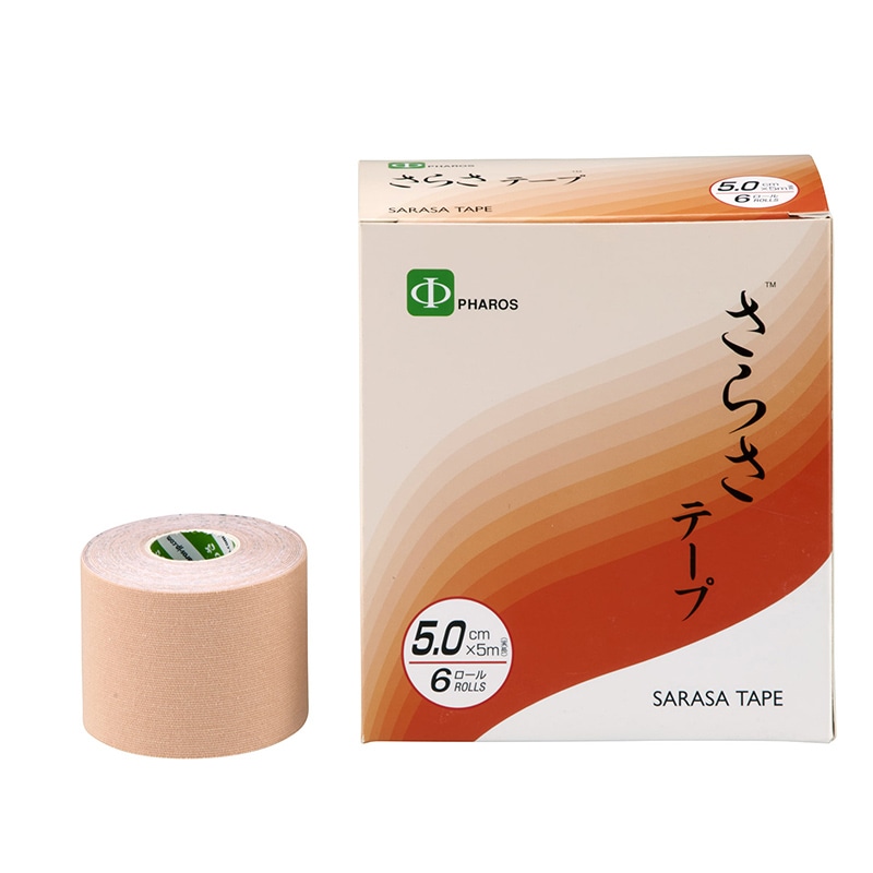 さらさ伸縮テープ SA500　5cm×5m　6巻  1個（ご注文単位1個）【直送品】