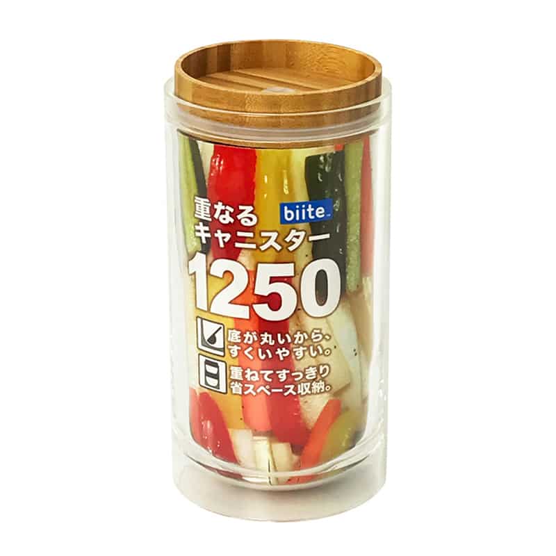 ビッテ 重なるキャニスター バンブー 1250ml 810cb＿1250 1個（ご注文単位1個）【直送品】