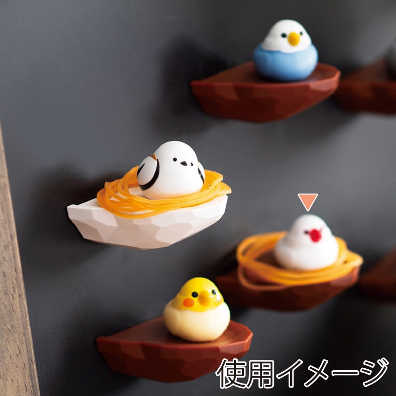 ビッテ トリの巣 輪ゴムホルダー シロ文鳥 864torinosu＿sb 1個（ご注文単位1個）【直送品】