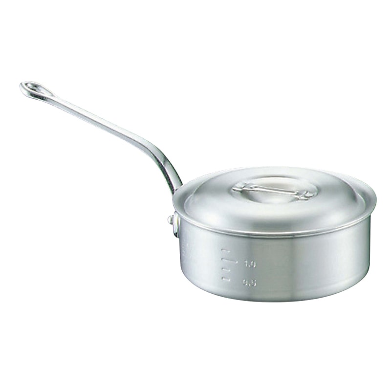 中尾アルミ製作所 キング　アルミ　浅型　片手鍋 目盛付　30cm  1個（ご注文単位1個）【直送品】