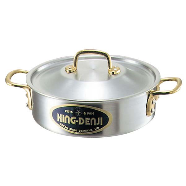 中尾アルミ製作所 キングデンジ 外輪鍋(目盛付)33cm 1個(ご注文単位1個)【直送品】