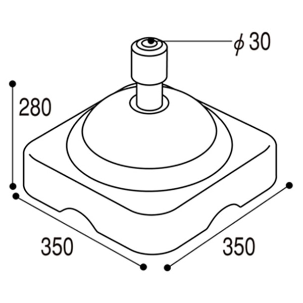 アルファ 注水型ポールスタンド 水色 SHB0070 1台(ご注文単位1台)【直送品】
