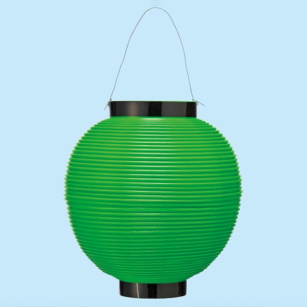 アルファ ポリ八寸丸提灯 グリーン TA8-7009GR 1個(ご注文単位1個)【直送品】