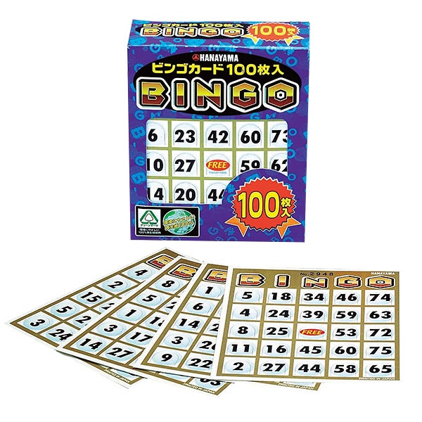 アルファ ビンゴカード 100 XT8-0135 1パック（ご注文単位5パック）【直送品】