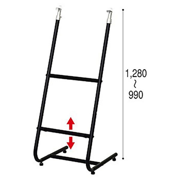 アルファ パネルスタンド 傾斜タイプ ブラック KY8-0058BL 1台（ご注文単位1台）【直送品】