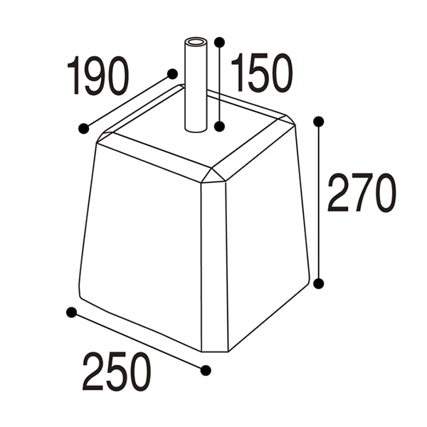 アルファ コンクリートポールスタンド L KA8-0063 1台(ご注文単位1台)【直送品】