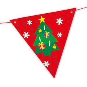 アルファ クリスマスフラッグガーランド TC5-2025 1本(ご注文単位2本)【直送品】