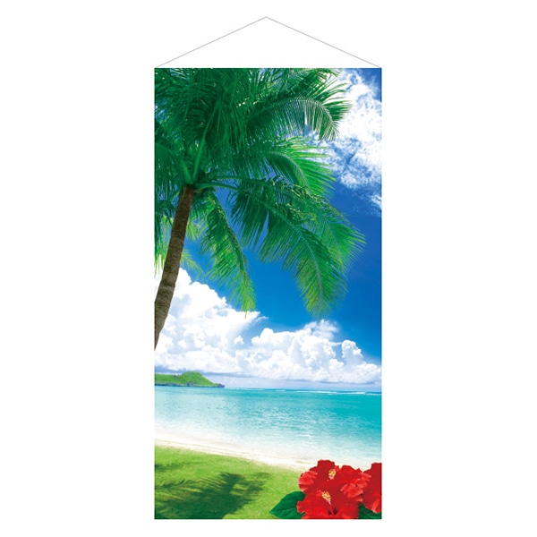 アルファ ヤシハイビスカスタペストリー 防炎加工 TC2-0084 1枚（ご注文単位1枚）【直送品】